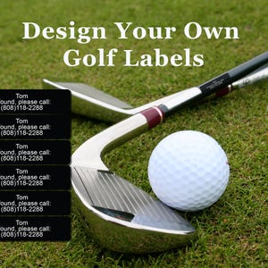 Colored Peel and Stick Golf Club Labels 28/36 pcs - Personalized Waterproof Golf Club Labels - Peel and Stick Labels - Name Labels