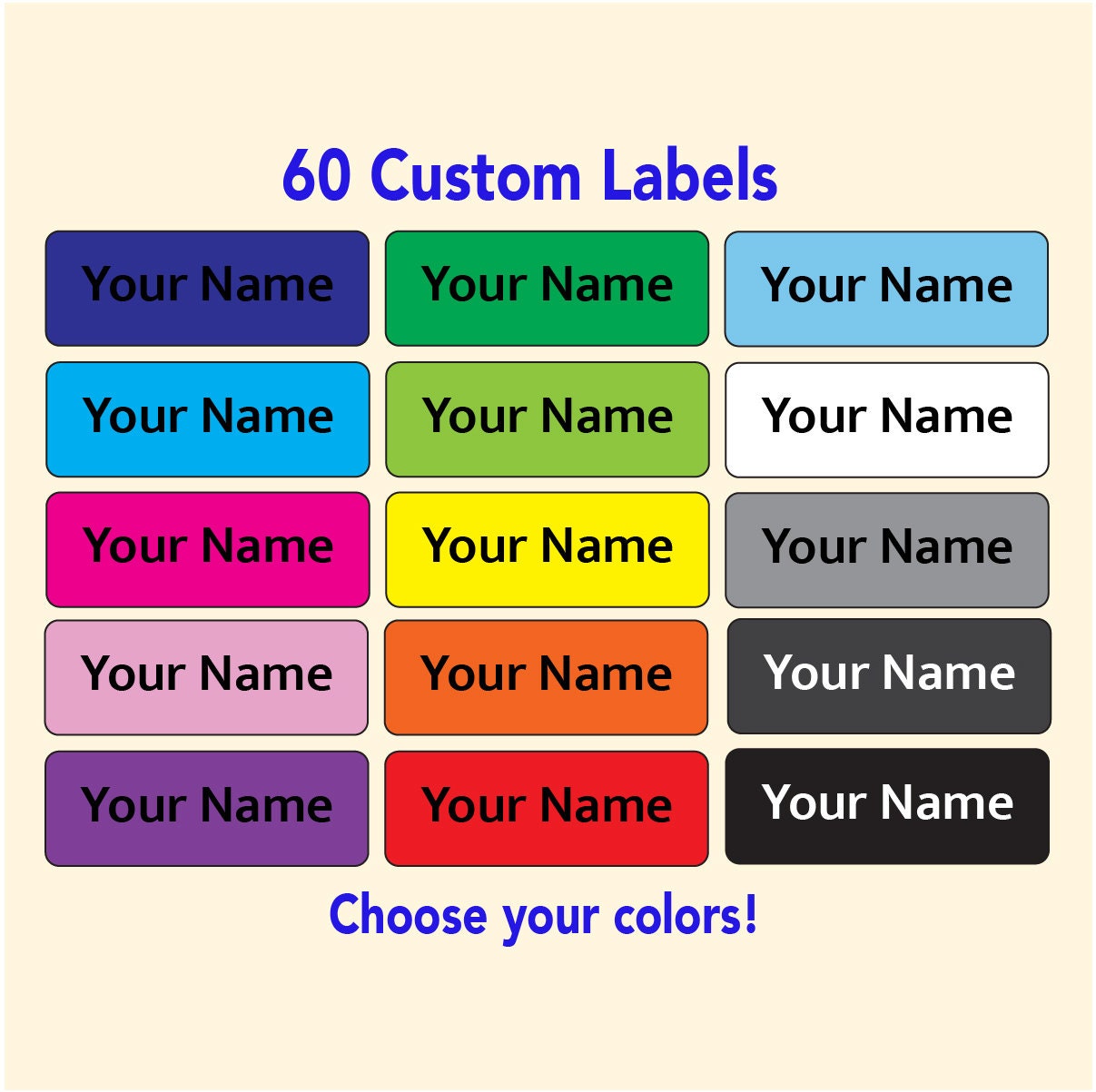 Clothing Labels Custom Name Label For Kids Machine Washable Camp Labels Daycare Labels Multiple Colors And Sizes Premium High Quality Custom Name Clothing Labels Custom Name Label For Daycare
