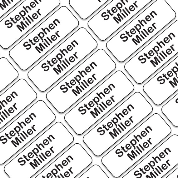 Waterproof Name Labels White Plain Custom Labels Name Tags - Etsy India