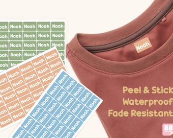 Waterproof Peel & Stick Clothing Name Labels: School, Camp, Nursery