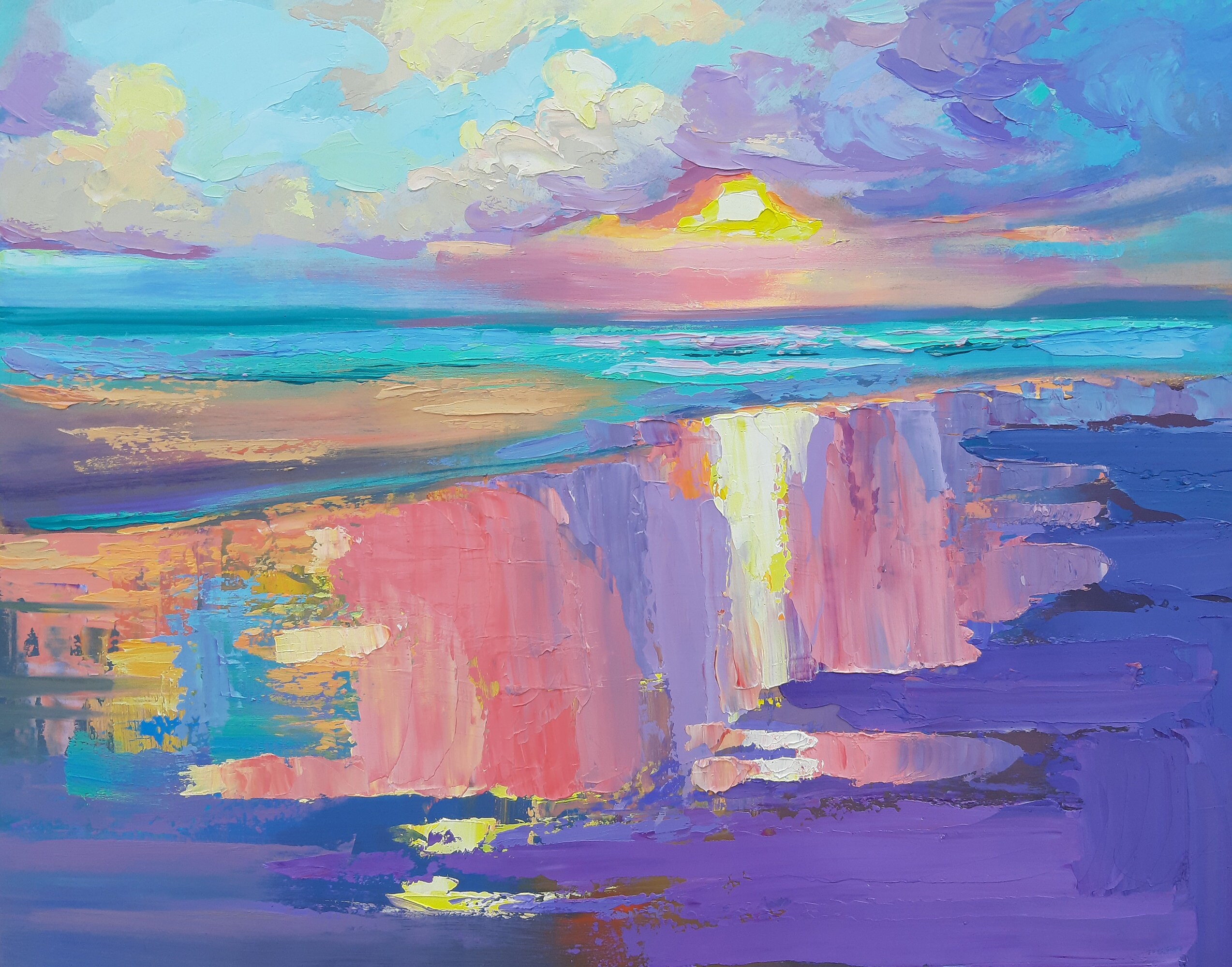 Clearwater Painting Beach Original Art Florida Artwork Etsy