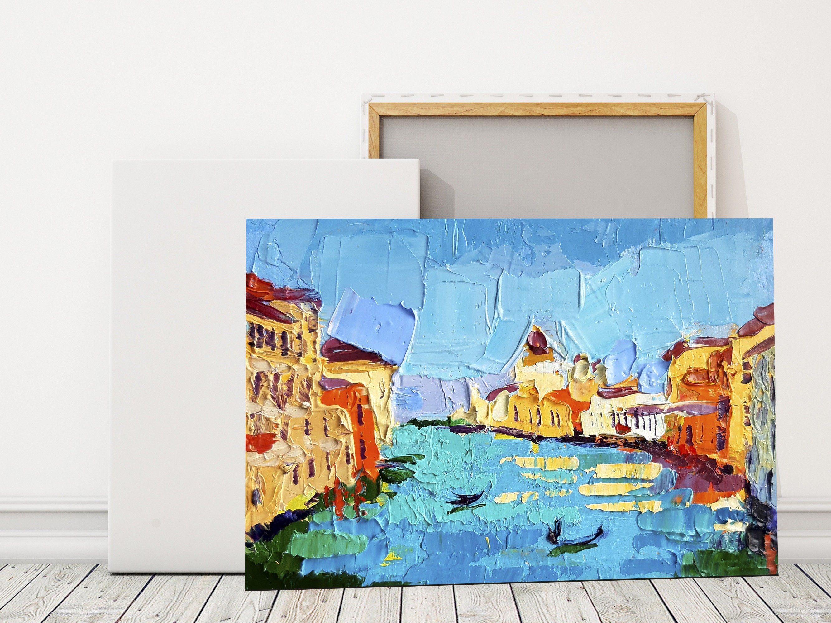 Venice Painting Italy Original Art Grand Canal Artwork Impasto | Etsy