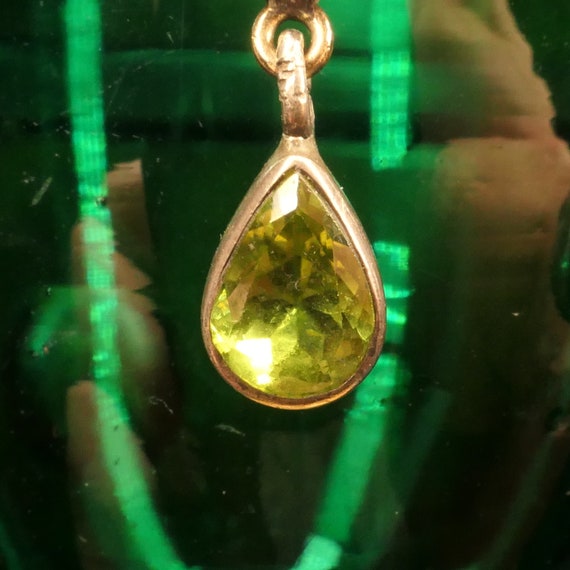 Victorian, Rose Cut Diamond, Peridot, 9ct Gold & … - image 4