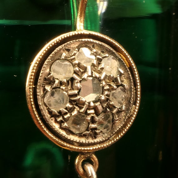 Victorian, Rose Cut Diamond, Peridot, 9ct Gold & … - image 3