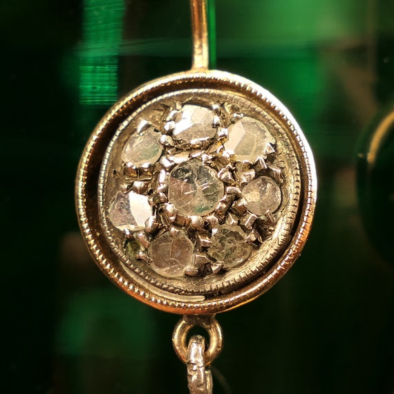 Victorian, Rose Cut Diamond, Peridot, 9ct Gold & … - image 6