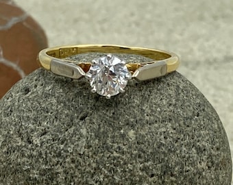 Vintage, 18ct Gold, Old European Cut Diamond, Solitaire Engagement Ring