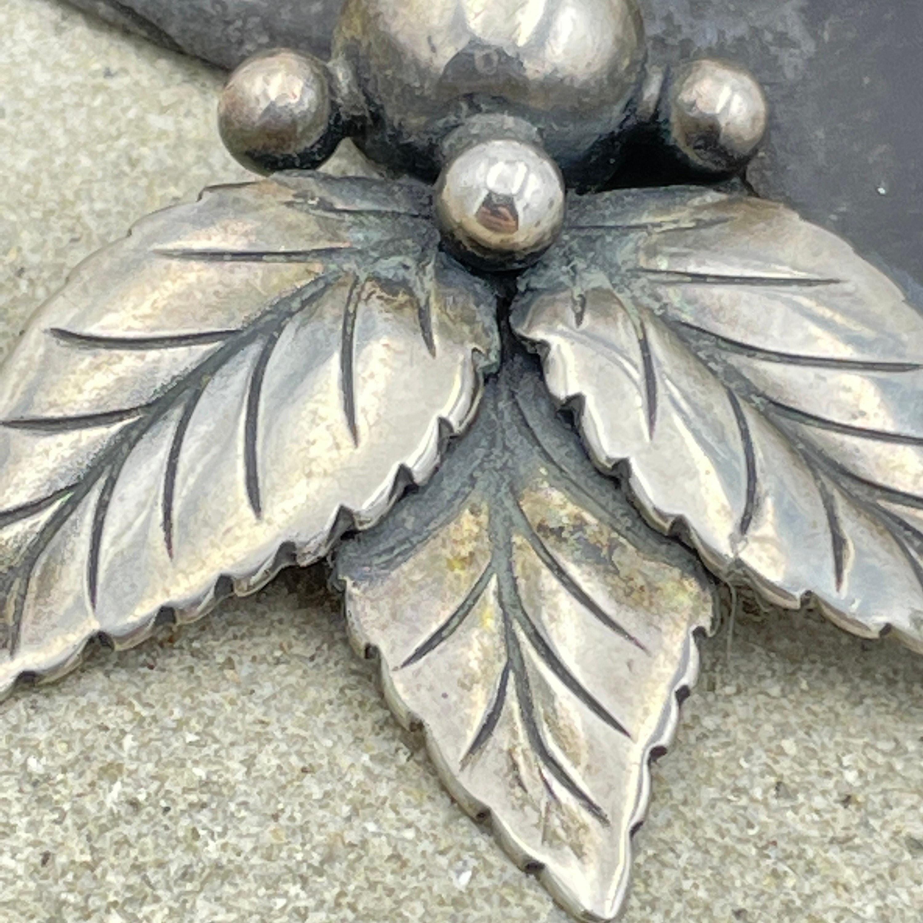 Vintage Danish 830 Silver, John Lauritzen, Foliate Brooch - Etsy