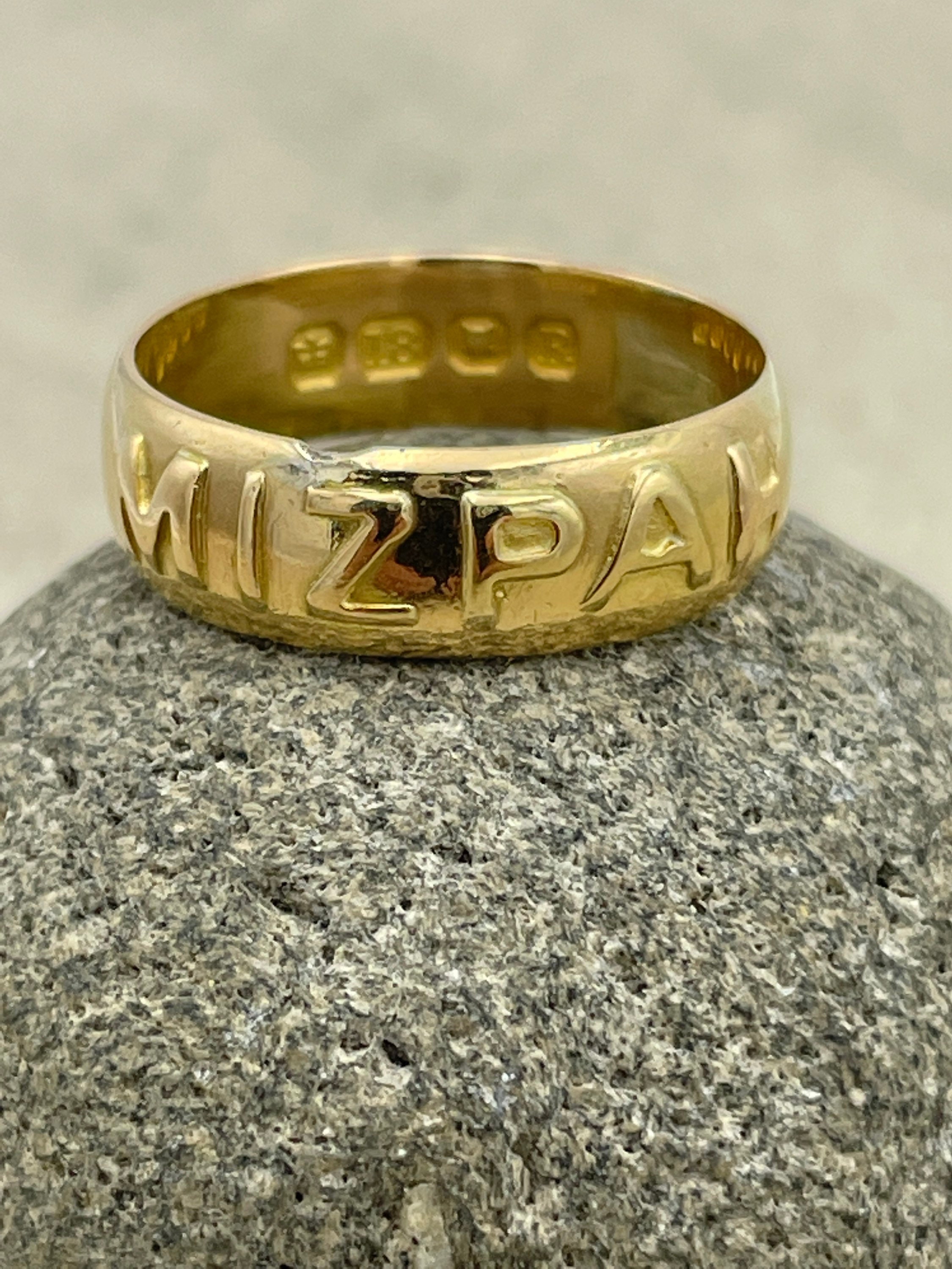 Gold mizpah ring deals