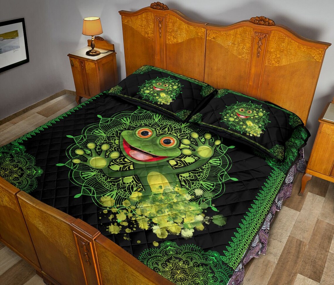 Frog Quilt Bed Set 495 Cover Adult Cover Soft Comfortable Etsy