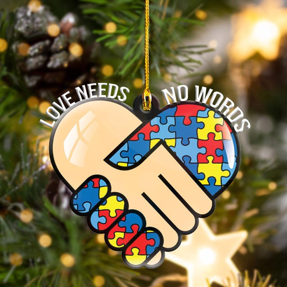 Autism Shape Ornament Gift for Girls Gift for Boys Christmas  Etsy