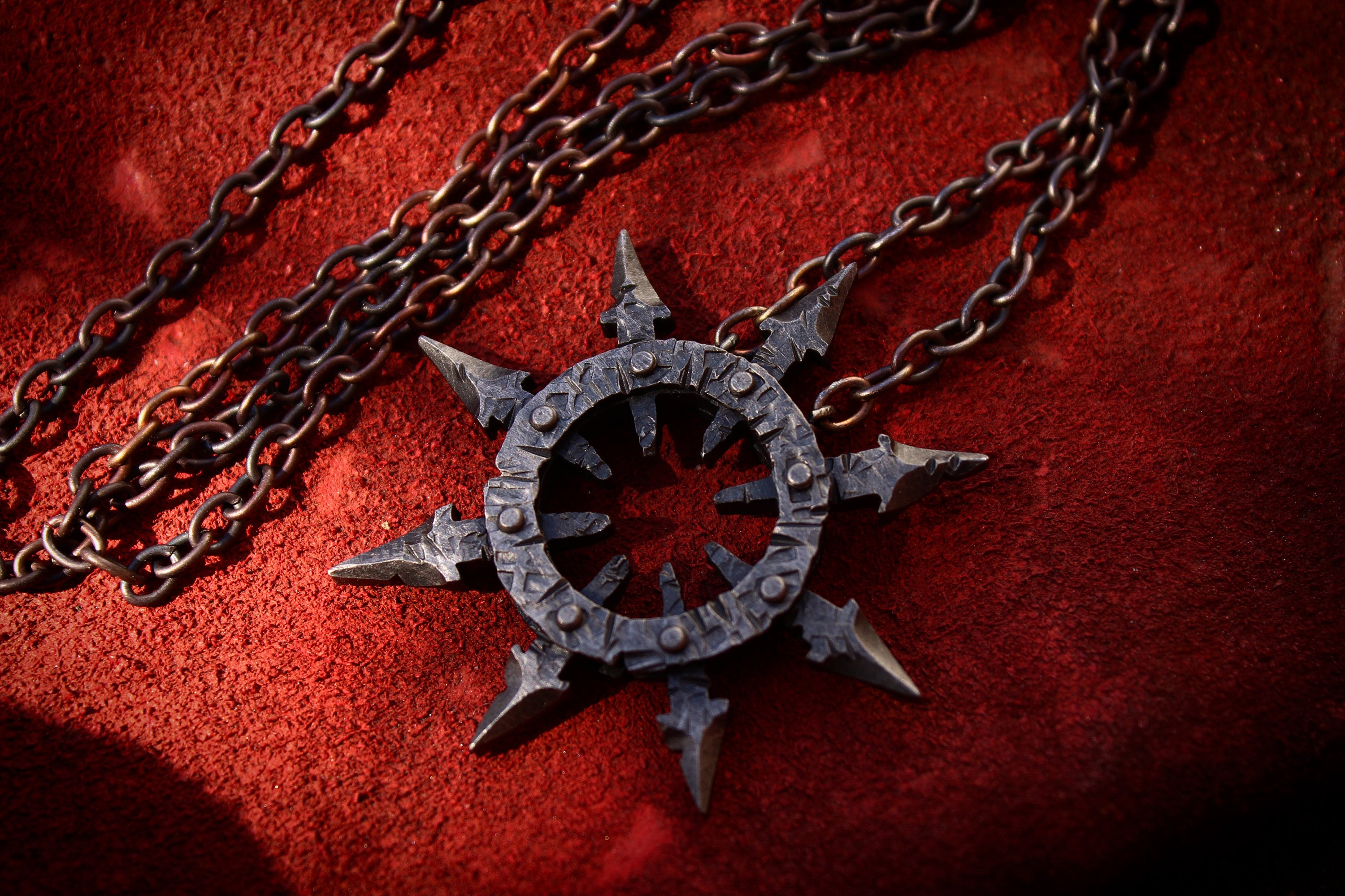 Chaos Star Pendant Necklace Chain Etsy Australia