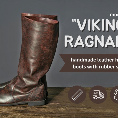 Ragnar Boots Viking Leather Shoes Ren Faire Handmade Boots - Etsy