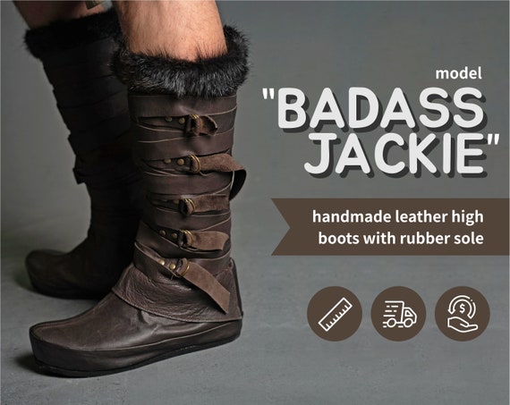 Birka schoenen lage bruine laarzen met kanen met bont - Etsy Nederland