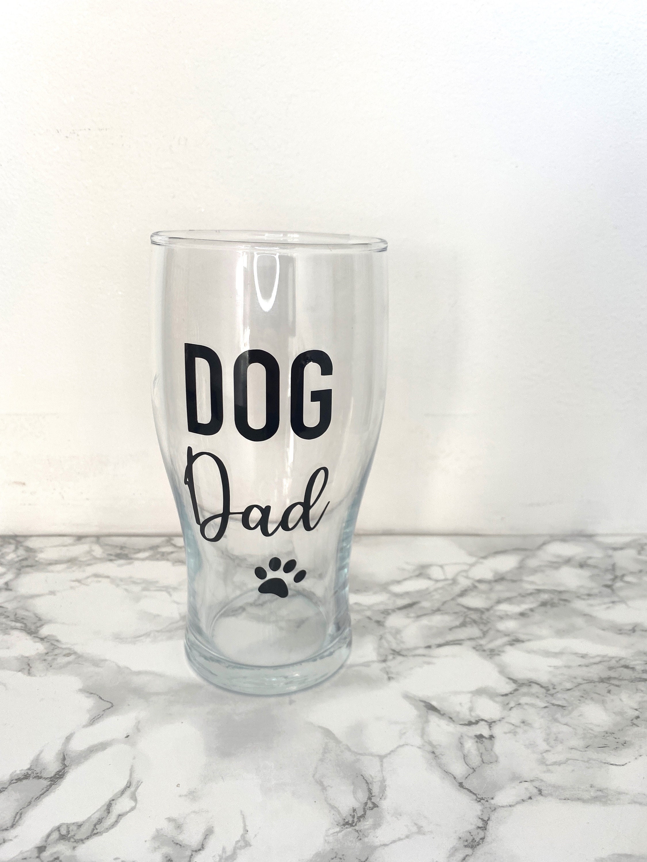 Dad Gifts for Fathers Day/Birthday from Daughter/Son Onebttl Beer Glass for Dad 15oz Pint glass/Beer mug to BEST DAD EVER-Blue 