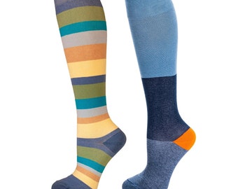 Los calcetines hasta la rodilla se pueden usar durante todo el año. Estos 2 paquetes unisex