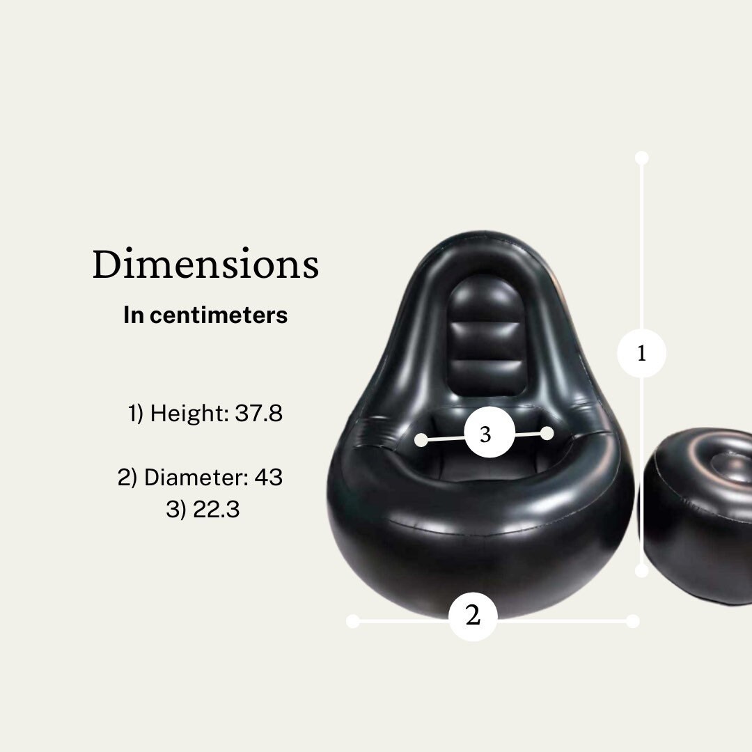 Bbl Sofa Chair With Ottoman Black ready to Ship Etsy