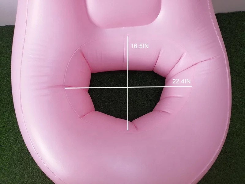 BBL Inflatable Sofa, Lounge Sofa with Ottoman for After Brazilian Butt Lift Surgery Recovery/Fast Lipo Surgery, Blow Up Air Chair with Hole Modern