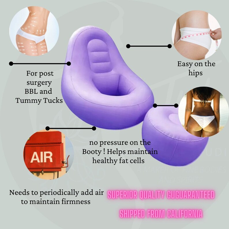 Bbl Sofa Chair With Ottoman Purpleready to Ship Etsy