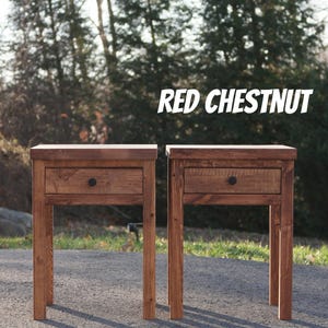 Rustic Nightstand with Drawer: Farmhouse Bedside Table