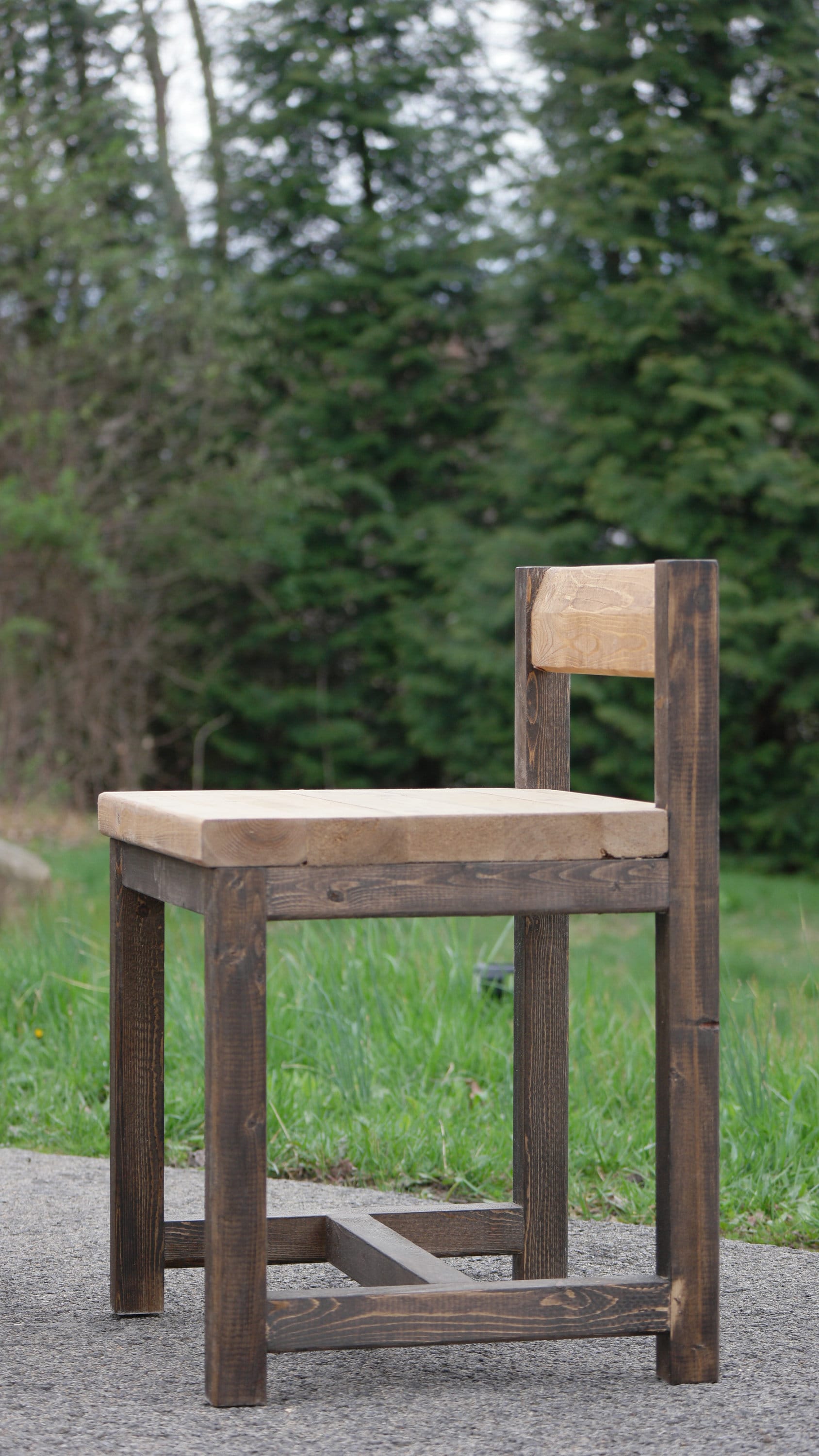 Computer Chair Rustic Rustic Farmhouse-style Solid Wood Chair - Etsy