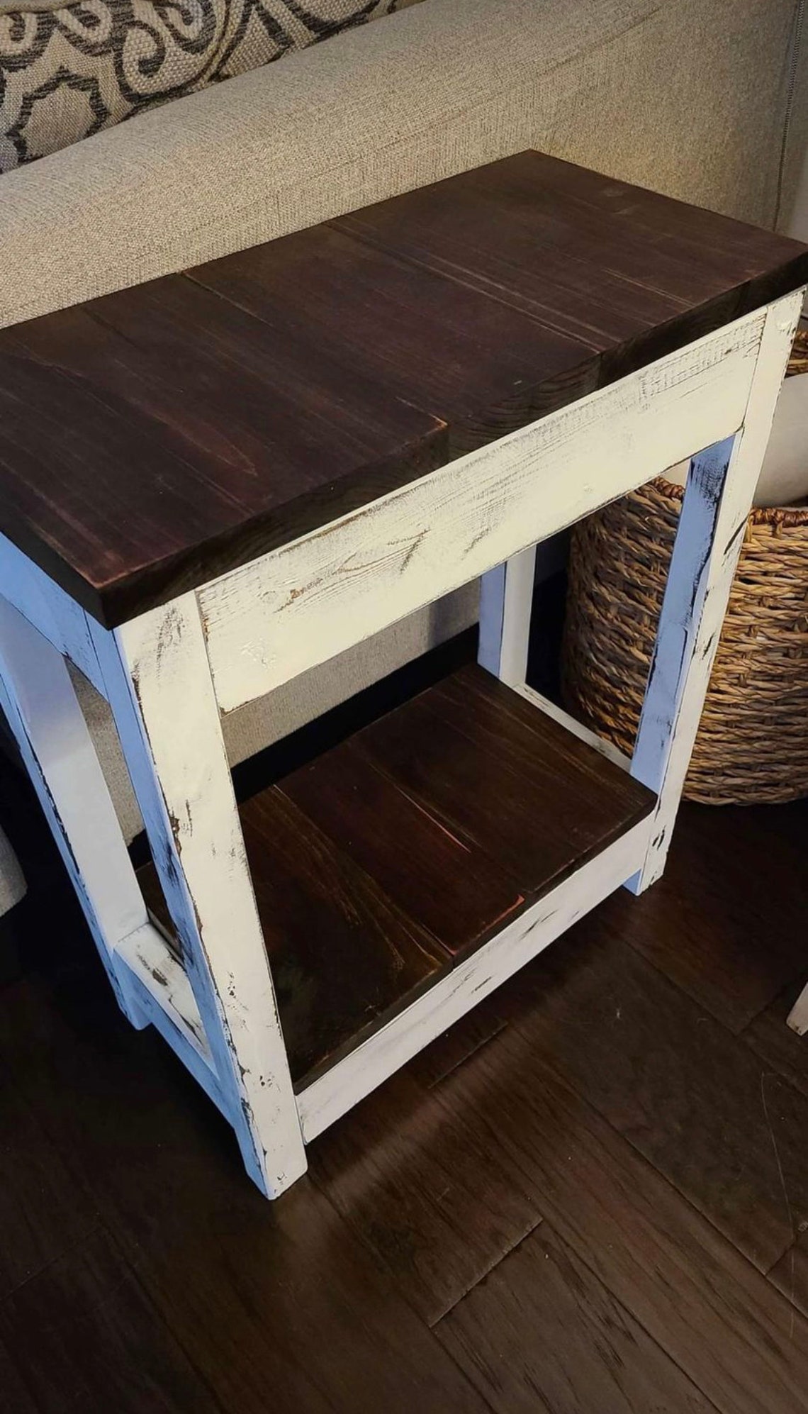 Farmhouse-style Side Table Set / Rustic Reclaimed Wood With - Etsy