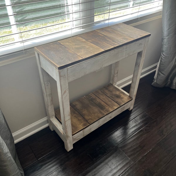 Farmhouse Accent Table Etsy