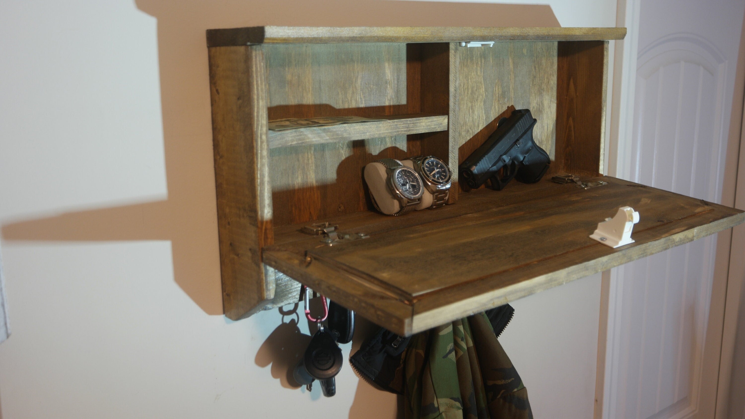 Secret Storage Shelf, Hidden Gun Storage With Personalized Key, 47