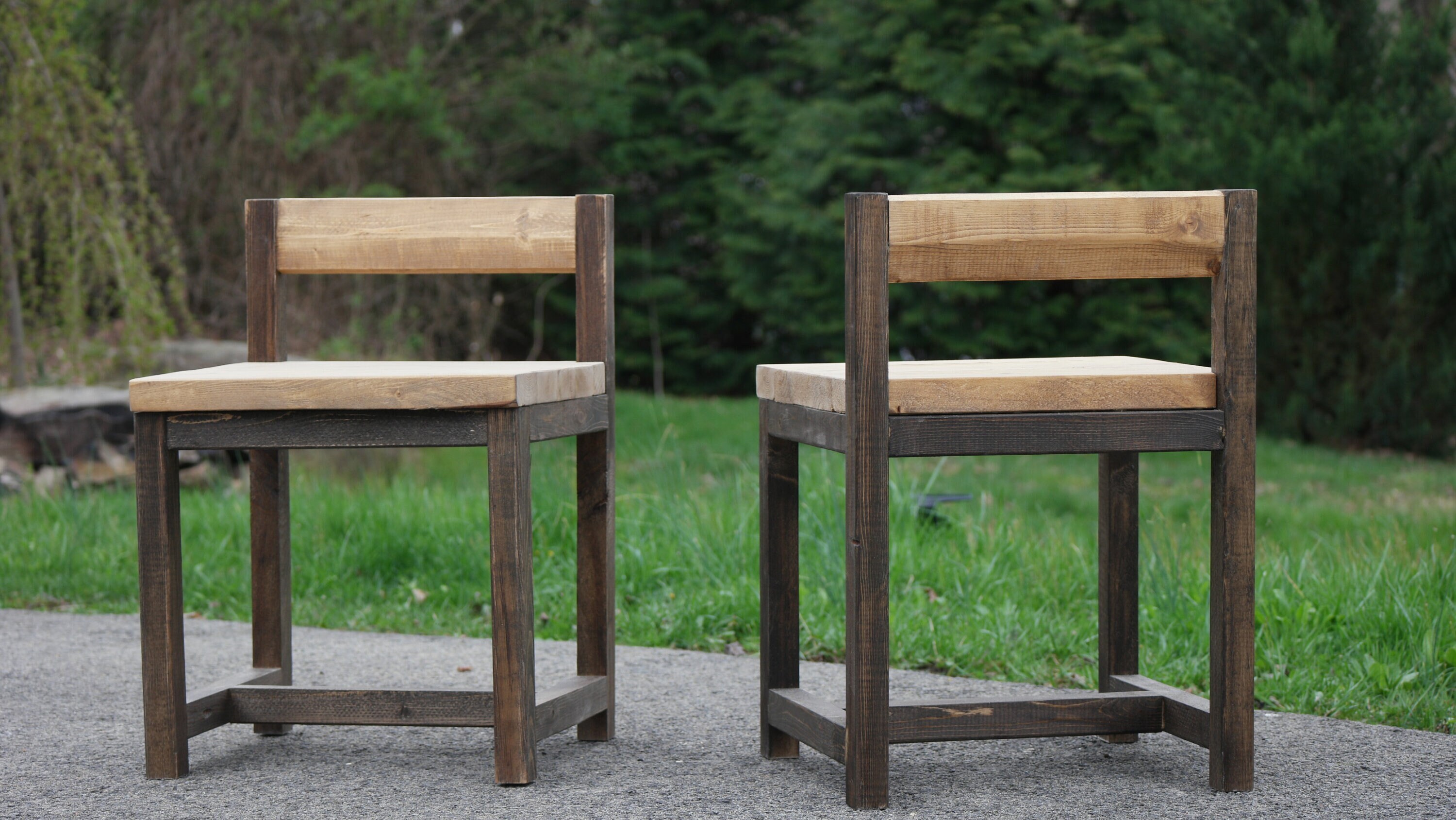 Rustic Farmhouse-style Solid Wood Chair - Etsy