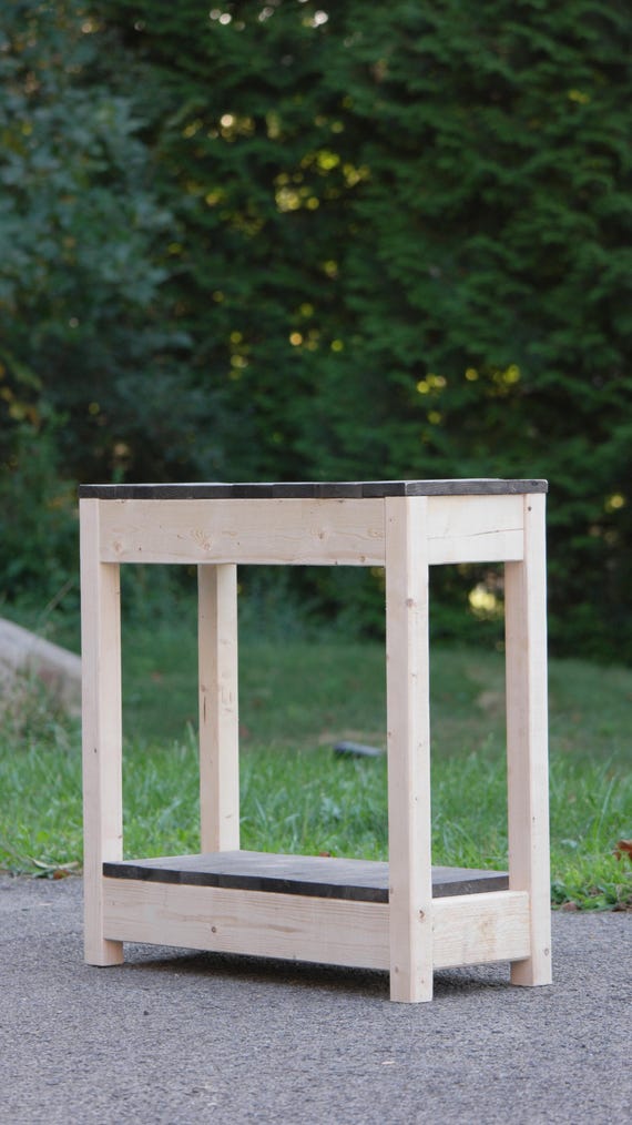 Rustic Recycled Wood End Table: Farmhouse Style Coffee Table