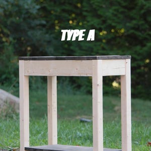 Rustic Recycled Wood End Table: Farmhouse Style Coffee Table image 3