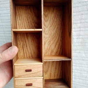 Wooden bookshelf dollhouse furniture 1:6 scale doll furniture blythe BJD roombox vintage dollhouse dollhouse miniatures