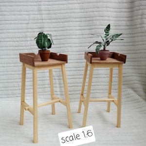 Support miniature pour fleurs, meubles de poupée, à l&#39;échelle 1:6