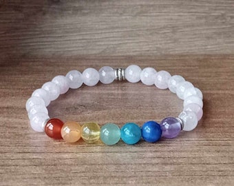 Chakra Bracelet, Available in Adults and Children Sizes, Meditation, Healing Crystals, Positive Energy, Unique Gift.