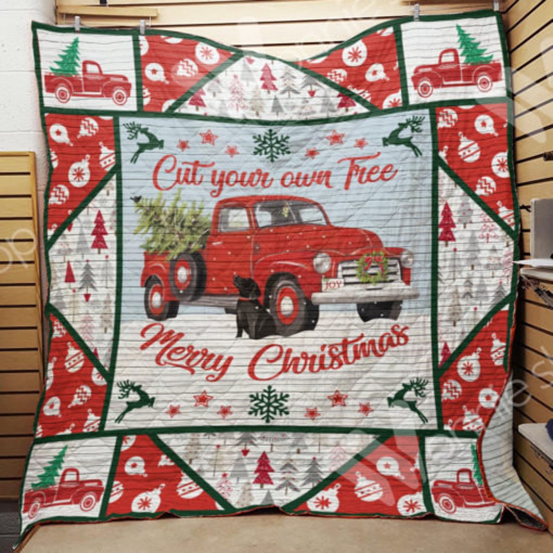 Personalized Blanket Red Truck Christmas Blanket Sherpa Etsy