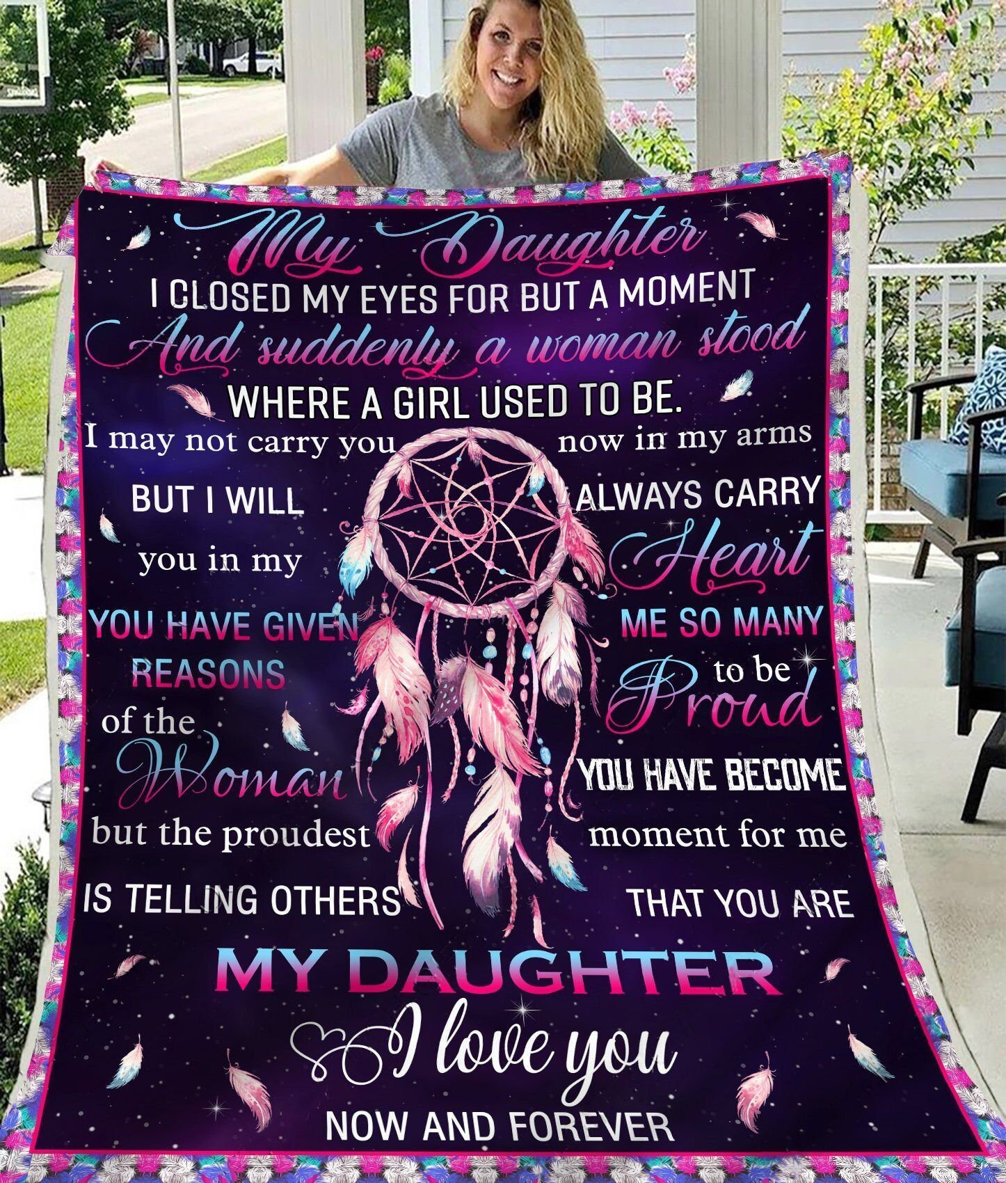 Personalized Blanket To my Daughter Letter Blanket Meaning Etsy