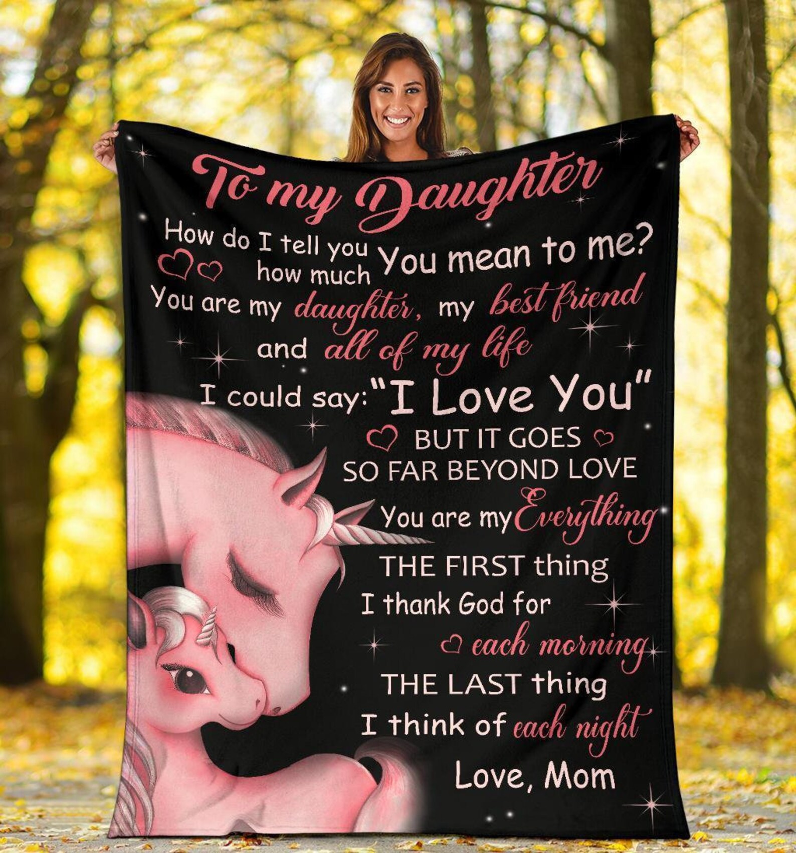 Personalized Blanket To my Daughter Letter Blanket Meaning Etsy