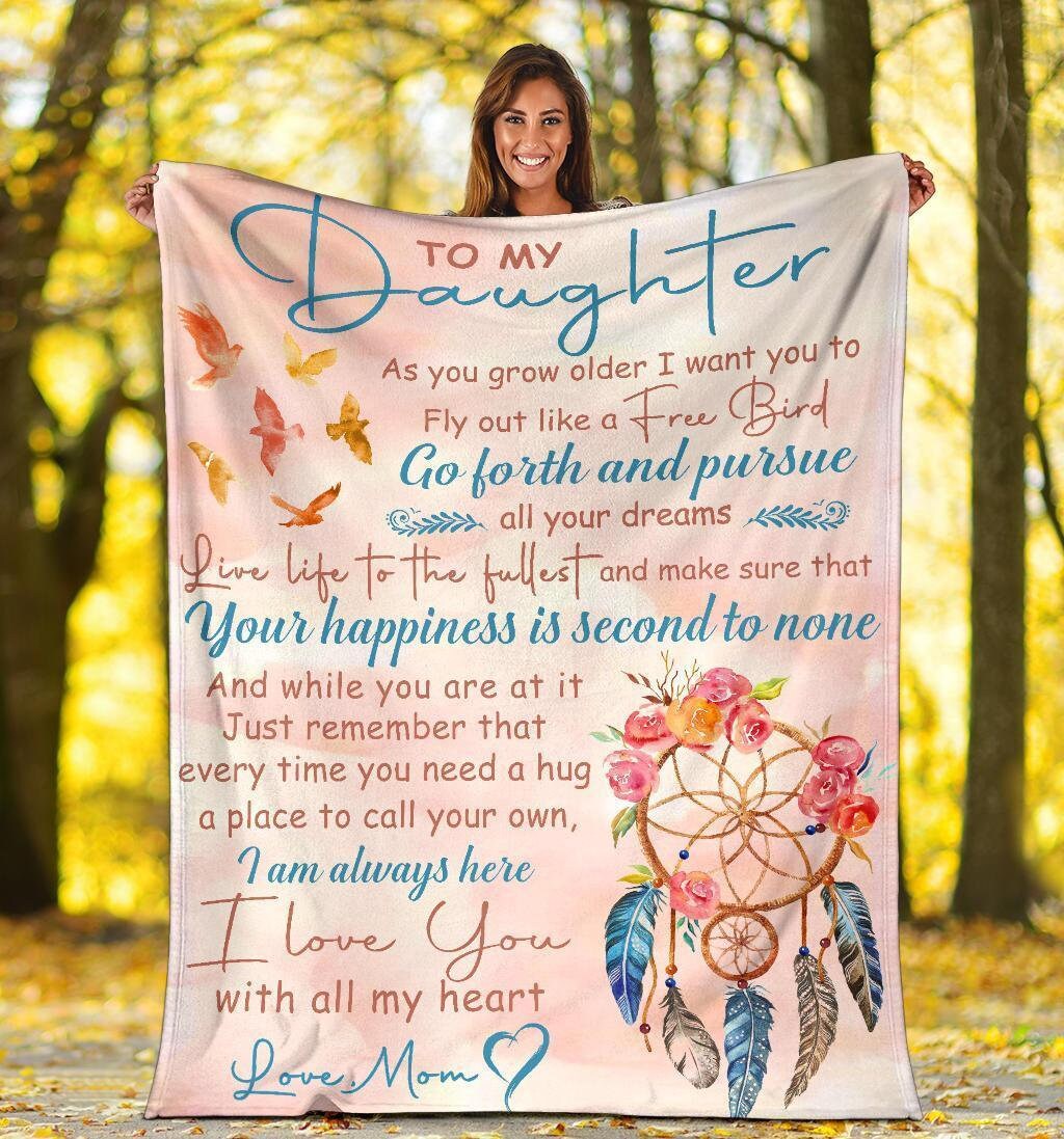 Personalized Blanket To my Daughter Letter Blanket Meaning Etsy
