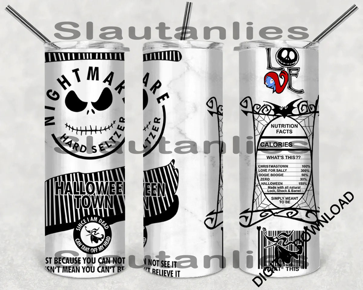Jack Skellington White Claw Tumbler 2 File Png,20oz Skinny Tumbler De…