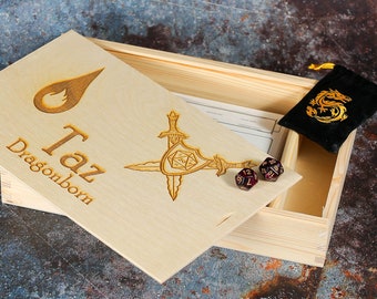 DnD Dice Tray and Dice