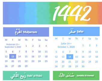 Hijri Calendar Etsy According to islamic calendar that is also called hijri calendar, muslims worldwide importantly consider for their annual islamic events. hijri calendar etsy