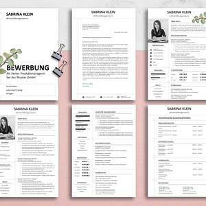 Sparpaket, Lebenslauf Vorlage Deutsch: Deckblatt, Anschreiben, tabellarischer Lebenslauf und Anlagen für Word, PowerPoint, OpenOffice, Canva Bild 5