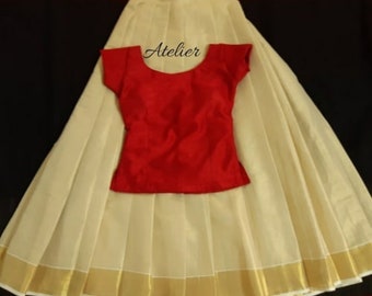 onam special dress for baby girl