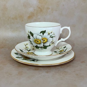 Vintage Gainsborough trio with teacup, saucer and tea plate. Elegantly gift wrapped & gift boxed. Vintage gift. Vintage tea set. Bone china