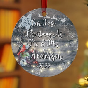 First Christmas Ornament, Our First Christmas, Mr & Mrs Ornament, Christmas Ornament, Wedding Ornament, Marriage Ornament, First Holiday