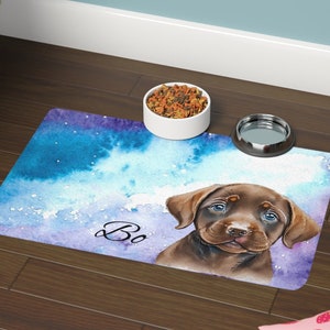 Personalized Pet Food Mat: Non-Slip Waterproof Dog Cat Placemat