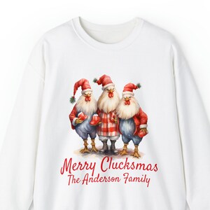 Funny Chicken Christmas Sweatshirt: Animal Lover Gift