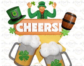 St. Patrick's Day Cheers PNG: Irish Shenanigans Design (Digital Download)