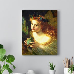 Fairy Decor, Fairy Wall Hanging, Fairies, Fairy Canvas, Fairy Painting, Vintage Fairy Decor, Vintage Decor, Fairy Love, Fairy Flowers