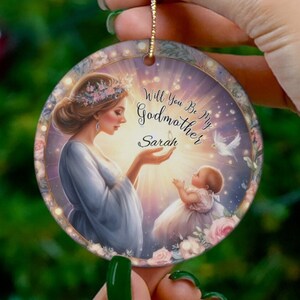Godmother Proposal Ornament, Godmother Gift, Gift For Godmother, Godmother Ornament, Godmother Aunt, Godparent Gift, Godparent Ornament