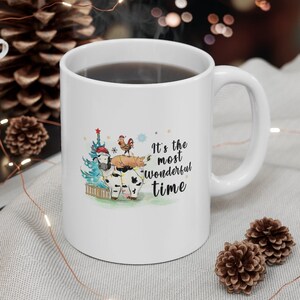 Christmas Hot Chocolate Mug, Holiday Mug, Christmas Coffee Mug, Winter Mug, Christmas Decor, Xmas mugs, Christmas eve mugs